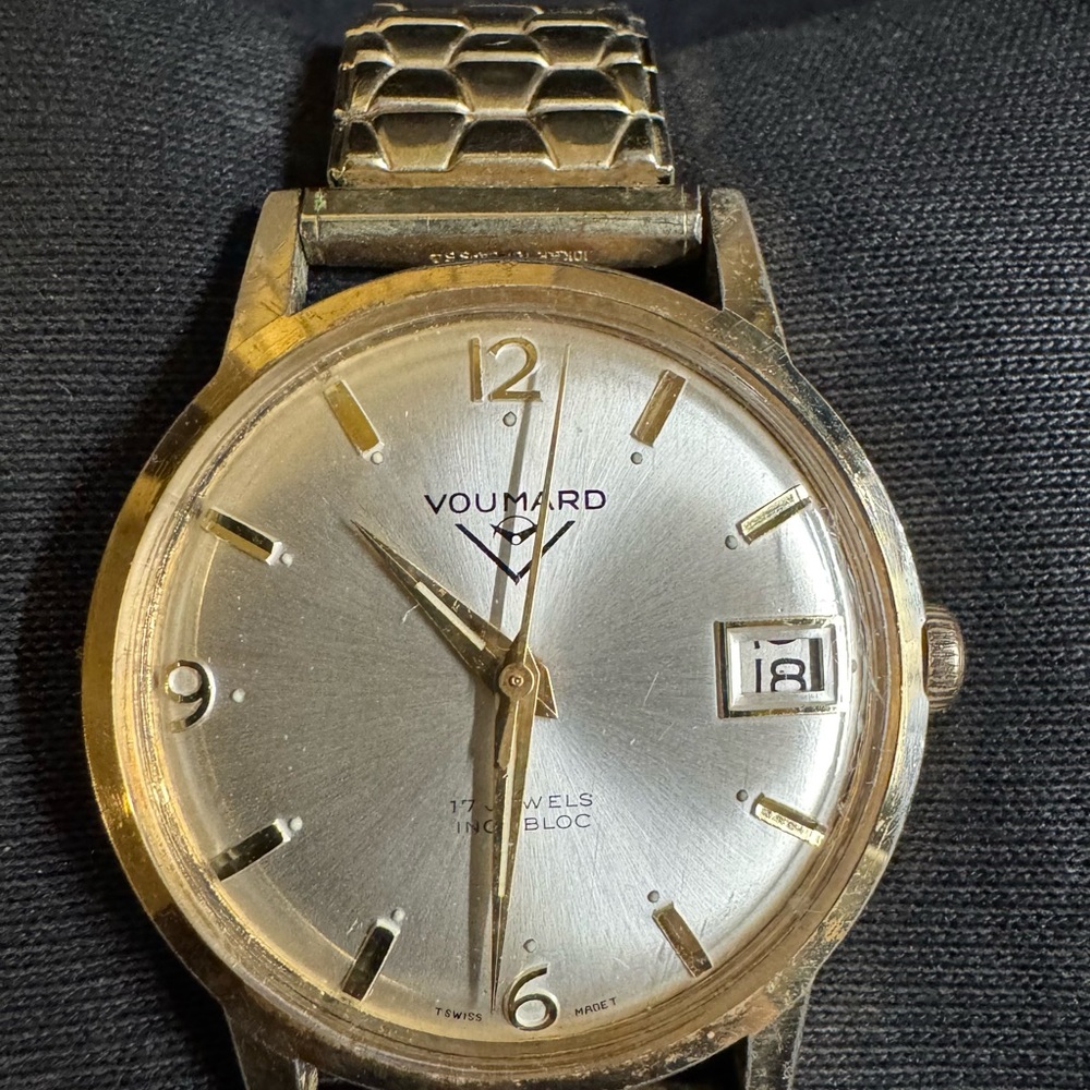 Voumard 17 Jewel Gold Tone Incabloc Men’s Mechanical Watch